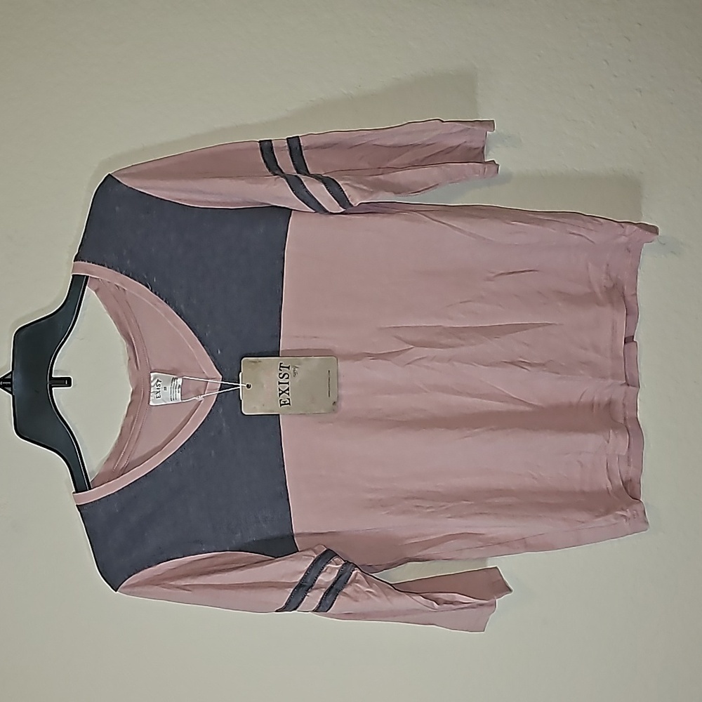 Exist Ash Rose & Grey Vintage Baseball T-shirt
